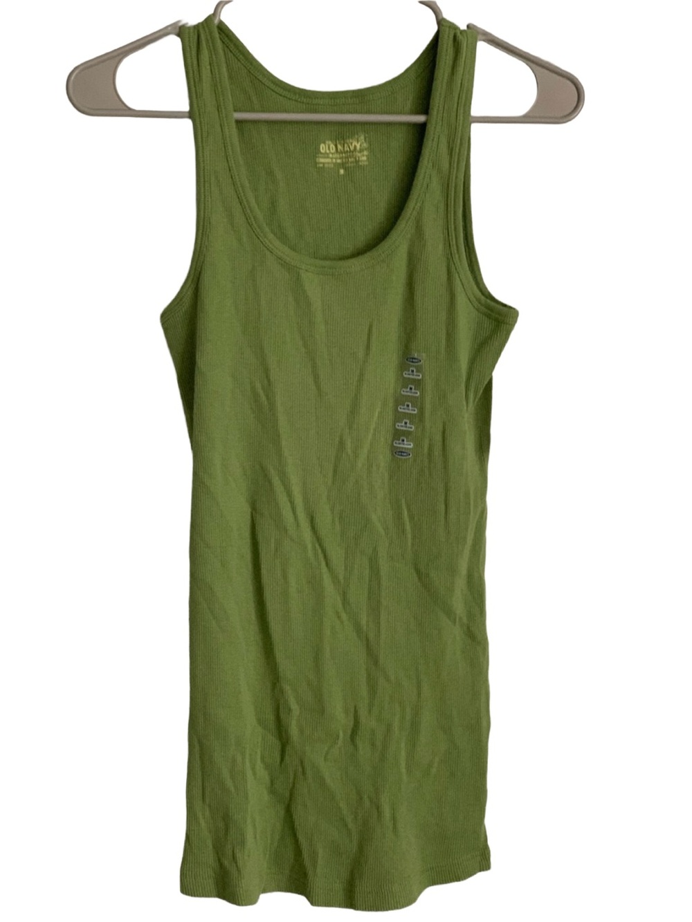 OLD NAVY Women’s Maternity Apple Green Sleeveless Tank Ribbed Cotton Tee Shirt
